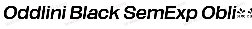 Oddlini Black SemExp Obli字体转换